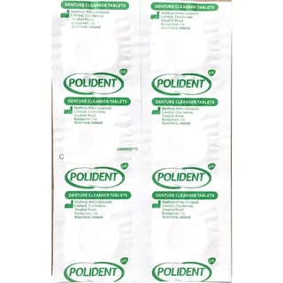 โพลิเดนท์เม็ดฟู่ แช่ฟันปลอม 1แผง 6เม็ด Polident