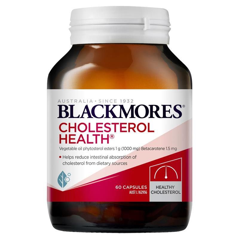 Exp.11/25 แท้ ใหม่ สูตรเข้มข้น Blackmores Cholesterol Health 60เม็ด ลดไขมันในเลือด ลดคลอเลสเตอรอล bl