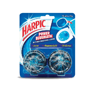 [ใส่โค้ด DETTMTM50 ลดเพิ่ม 50.-] Harpic ฮาร์ปิค พาวเวอร์ บลูเมติก 50 กรัม ก้อนทำความสะอาดโถชักโครก (แพ็ค2 ก้อน)