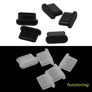 FUN 5PCS Type-C Dust Plug USB Charging Port Protector Silicone Cover for Samsung Huawei Smart Phone Accessories