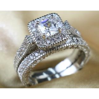 ใหม่ชุดเจ้าสาวเจ้าหญิง square cut 1 ct cz ms . ms . married