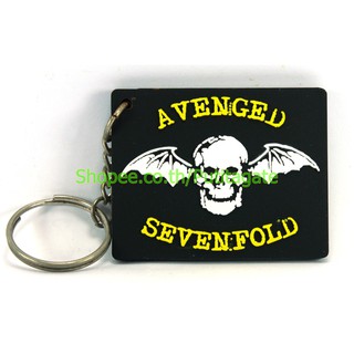 AVENGED SEVENFOLD อะเว็นจด์เซเวนโฟลด์ พวงกุญแจ  ปั๊มนูน วงร็อค kc68 หายาก