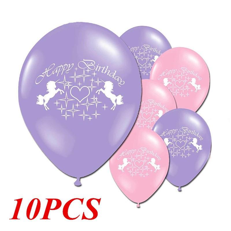 10pcs 10inch Unicorn Latex Balloons Birthday Party Wedding Unicorn Party Decor ลูกโป่งงานเลี้ยงวันเกิดตกแต่งงานแต่งงานยู