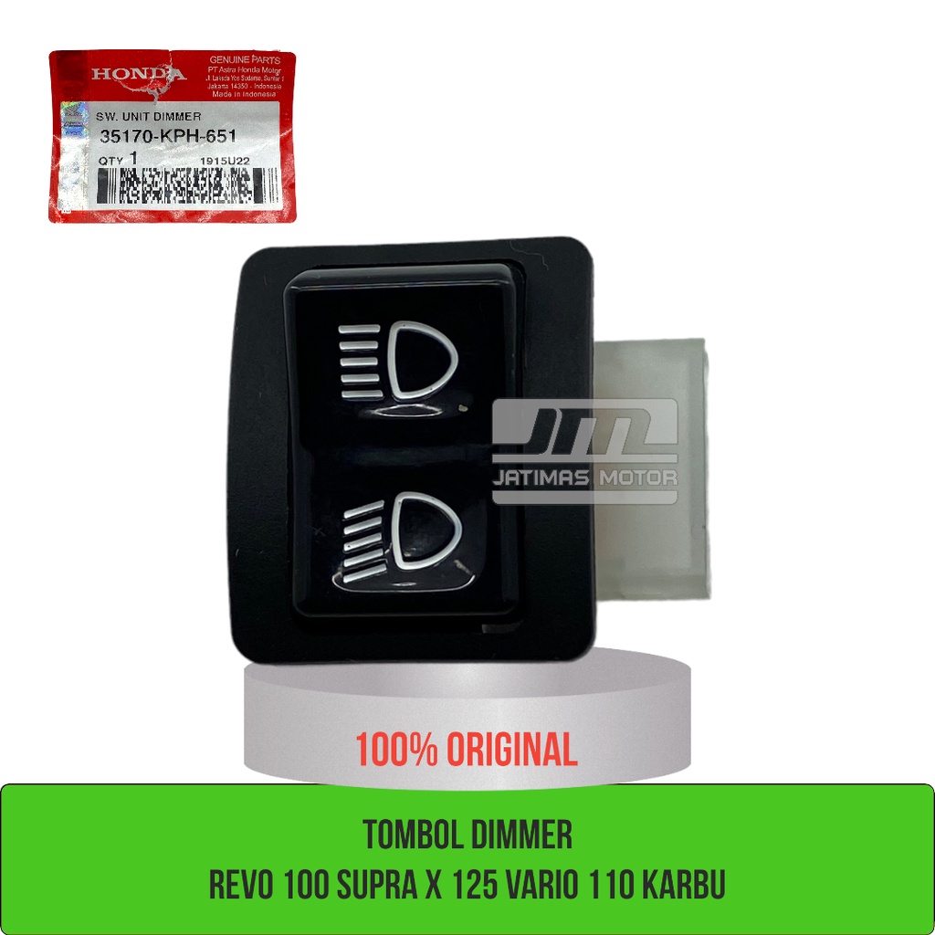 TOMBOL ปุ่มหรี่ไฟ revo 110 supra x 125 vario 110 คาร์บูเรเตอร์ 35170-KPH-651