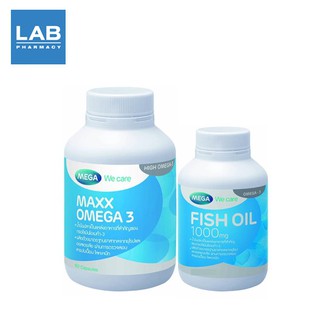 MEGA We Care Maxx Omega 3 Set 60s + Fish Oil 30s - เมก้า วีแคร์ ผลิตภัณฑ์เสริมอาหารน้ำมันปลา 1 เซ็ท