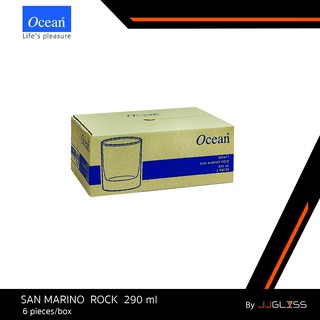 JJGLASS - (Ocean) B00411 San Marino [1กล่อง (6ใบ)] - แก้วน้ำ เนื้อใส แก้ว SAN MARINO ขนาด 10.5 ออนซ์ ยี่ห้อโอเชี่ยน บรรจุ 6 ใบ