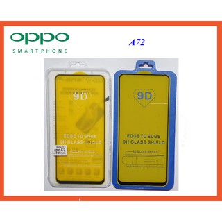 ฟีล์มกระจก(กันแตก) Oppo A72(แบบเต็มจอ 9D กาวเต็ม)