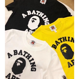 Bape เสื้อผ้าเด็ก ฤดูร้อน ใหม่ ตัวอักษร ape-man เด็กผู้ชาย และเด็กผู้หญิง ผ้าฝ้าย แขนสั้น เสื้อยืดลําลอง