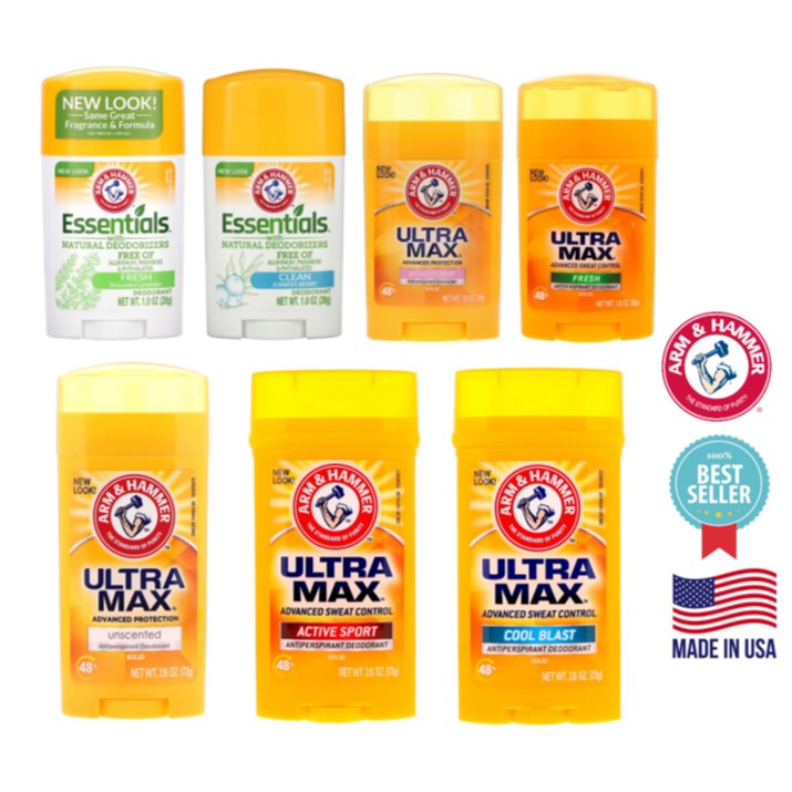 📮พร้อมส่ง🇺🇸Arm & Hammer, Essentials Natural Deodorant, For Men and Women, 1.0 oz (28 g)