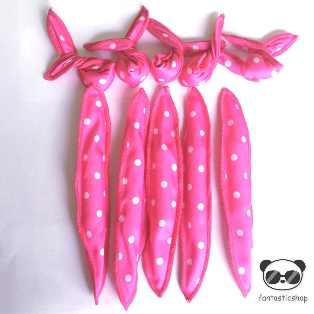 20 Pcs Cloth Hair Curlers Dots No Heat Sleeping Sponge Curls