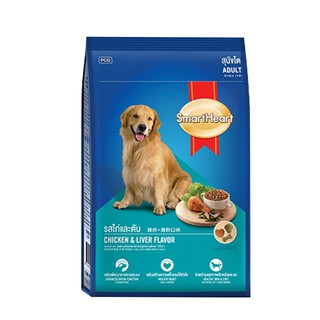 ✨ขายดี✨ สมาร์ทฮาร์ท อาหารสุนัขโต รสไก่และตับ 3 กิโลกรัม Smart Heart Dog Food Chicken &amp; Liver Flavor 3 kg