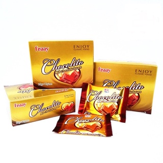พร้อมส่ง Funny Chocolito ช็อคโกแลตนมรูปทรงสี่เหลี่ยม (16g.x12ชิ้น)