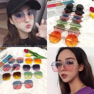 ส่งไว🇹🇭 แว่นตาแฟชั่น 🌈รวมแว่นเลนส์ทูโทน🌈แว่นแนวสดใส CODพร้อมส่ง