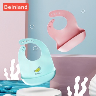 Beinland Baby Bibs Silicone Newborn Baby Feeding Tableware Waterproff Baby Bibs For Toddler Breakfast Feedings