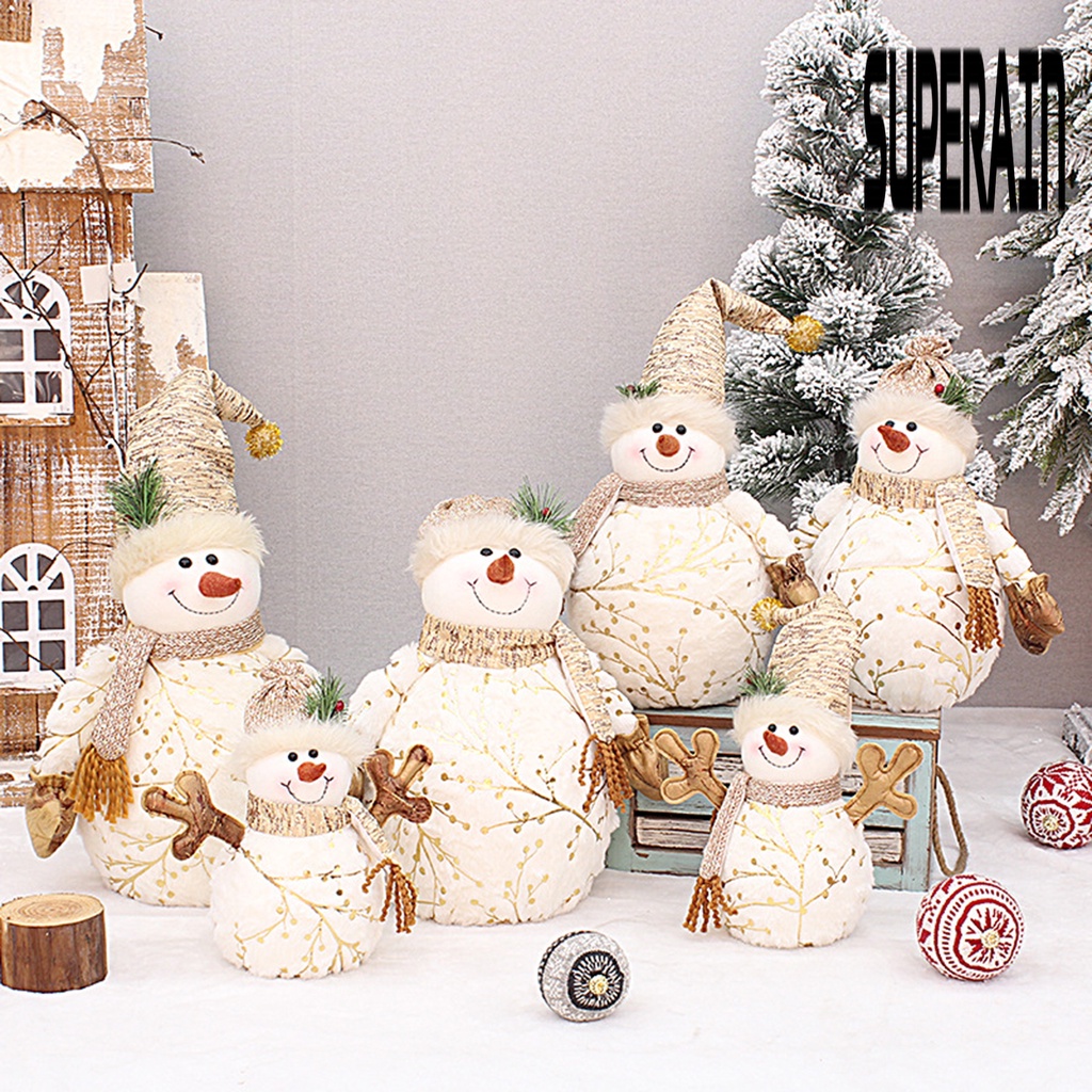 <Christmas Decoration> ตุ๊กตาสโนว์แมน สนน่ารัก สีขาว สําหรับตกแต่งบ้าน วันหยุด คริสต์มาส
