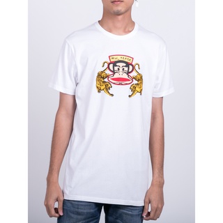 เสื้อยืดผ้าฝ้ายระบายอากาศPAUL FRANK เสื้อยืด PFGRTSSP2007 UNISEX TEESHIRT TIGER CHINESE SP20 -XถูกสุดๆS-5XL