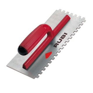 เกรียงหวีด้ามพลาสติก จระเข้-รูบี 3 MM RUBI NOTCHED TROWEL 3 MM.