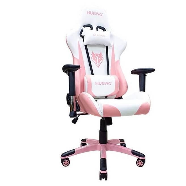 NUBWO CH-007 เก้าอี้เกมมิ่ง Gaming Chair - Pink/White