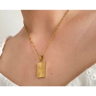 sunhaaccessories carve stripes necklace