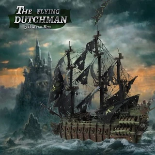 Piececool จิ๊กซอว์โลหะ 3 มิติสำหรับผู้ใหญ่ - ชุดสร้างโมเดล Flying Dutchman ของขวัญเรือโจรสลัดสำหรับเด็ก