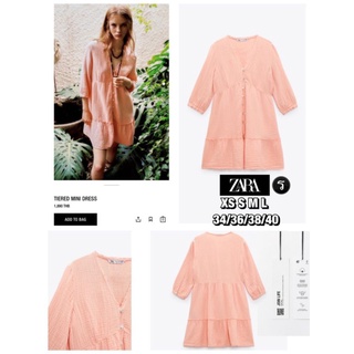 เดรส zara เดรสแขนยาว ผู้หญิง