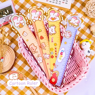 [Ready Stock] 15cm Cartoon Soft Ruler Bendable with Magnetic Student Measuring Tool School Office Supplies