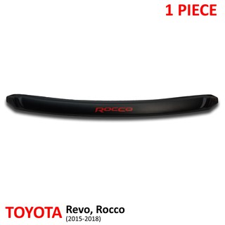 คิ้วฝากระโปรง คิ้วแปะฝากระโปรงหน้า โลโก้แดง "ROCCO" สีดำด้าน สำหรับ Toyota Revo, Rocco ปี 2015-2018