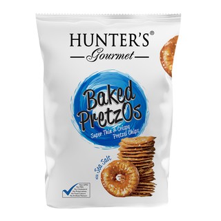 ✨นาทีทอง✨ Hunters Pretzet Sea Salt 180gขนมปังอบกรอบรสเค็ม คุณภาพระดับพรีเมี่ยม