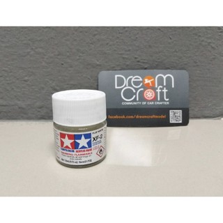 TAMIYA Acrylic Mini XF-2 Flat White (สีสูตรนำอคริลิก Acrylic Color Paint DreamCraft Model)