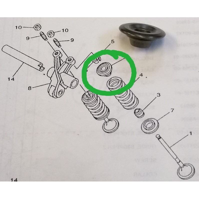 YAMAHA RETAINER VALVE 5YP-12117-00