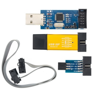 ใหม่ บอร์ดอะแดปเตอร์โปรแกรมเมอร์ USBASP USBISP AVR USB ISP USB ASP ATMEGA8 ATMEGA128 รองรับ Win7 64K 10Pin เป็น 6 Pin