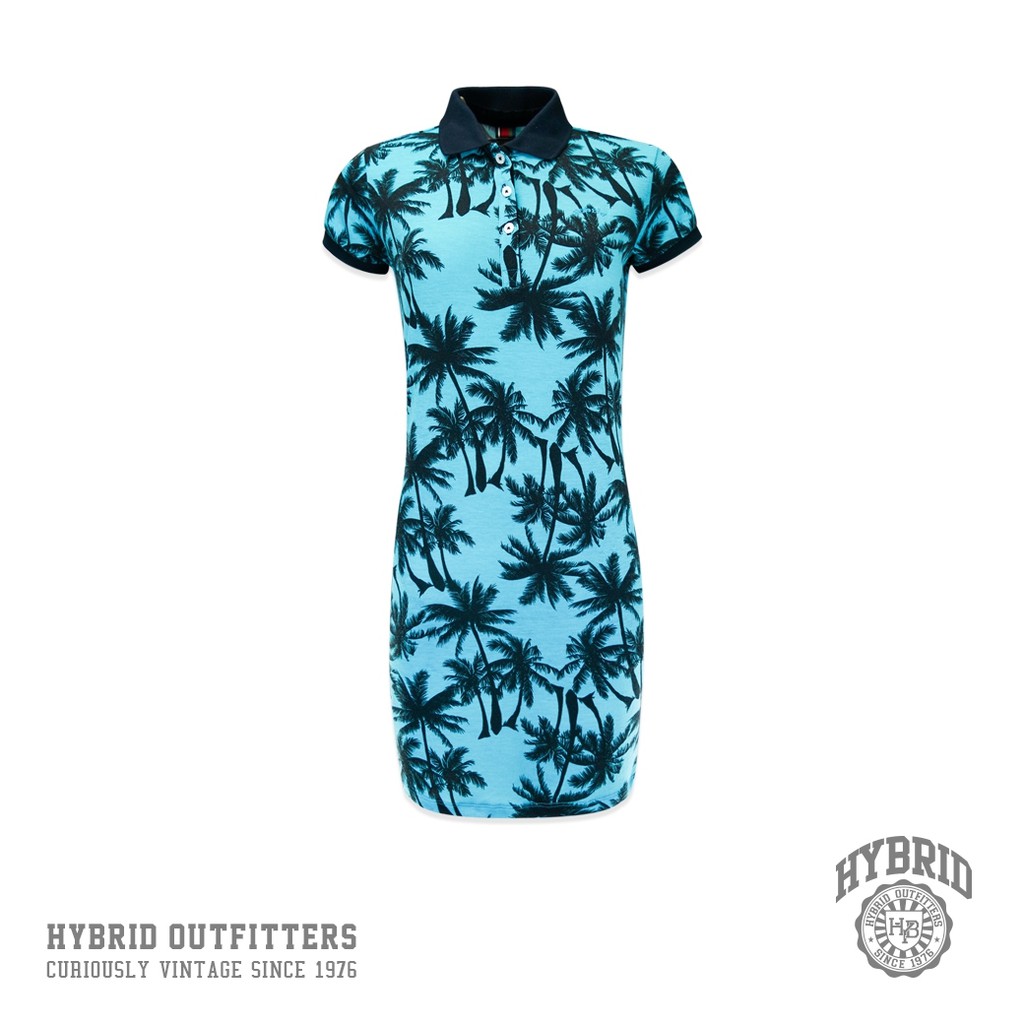 Hybrid Polo Dress Women ไฮบริด เดรสโปโล สีเขียว (Green)