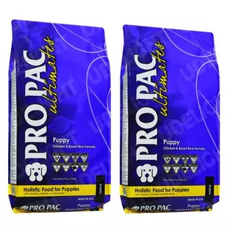 ProPac Ultimates Puppy Food Chicken & Brown Rice Formula 2.5kg (2 bags) อาหารลูกสุนัข สูตรไก่ และข้า