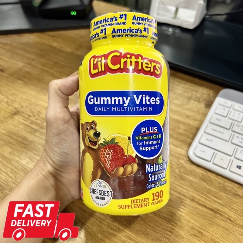 💥พร้อมส่ง!!!💥นำเข้าจากอเมริกา แท้ 100%🇺🇸 L’il Critters Gummy Vites วิตามินเยลลี่หมี วิตามินรวมสำหรับ