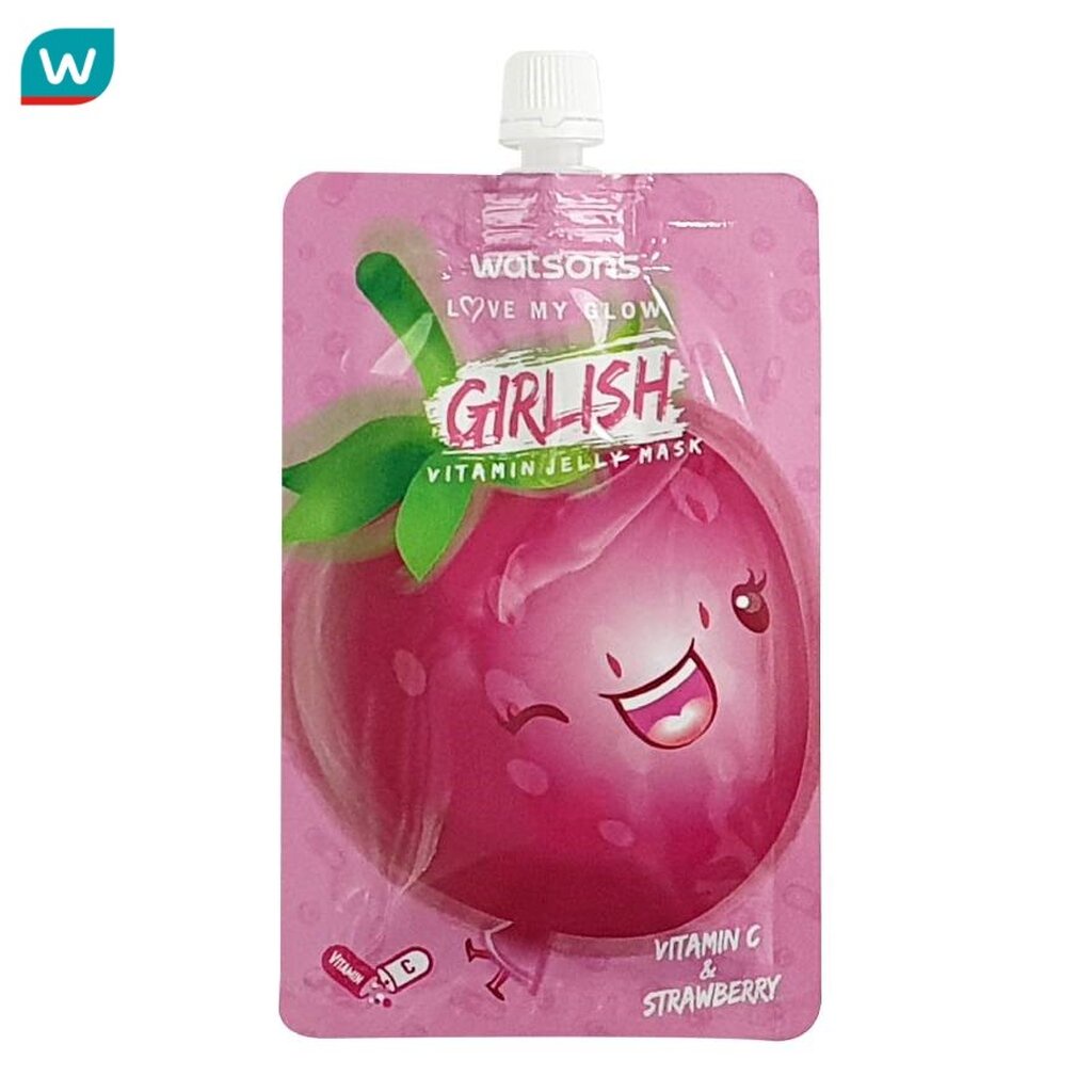 Watsons วัตสัน เกิร์ลลิช วิตามิน เจลลี่ มาส์ก วิตามิน ซี แอนด์ สตรอเบอร์รี่