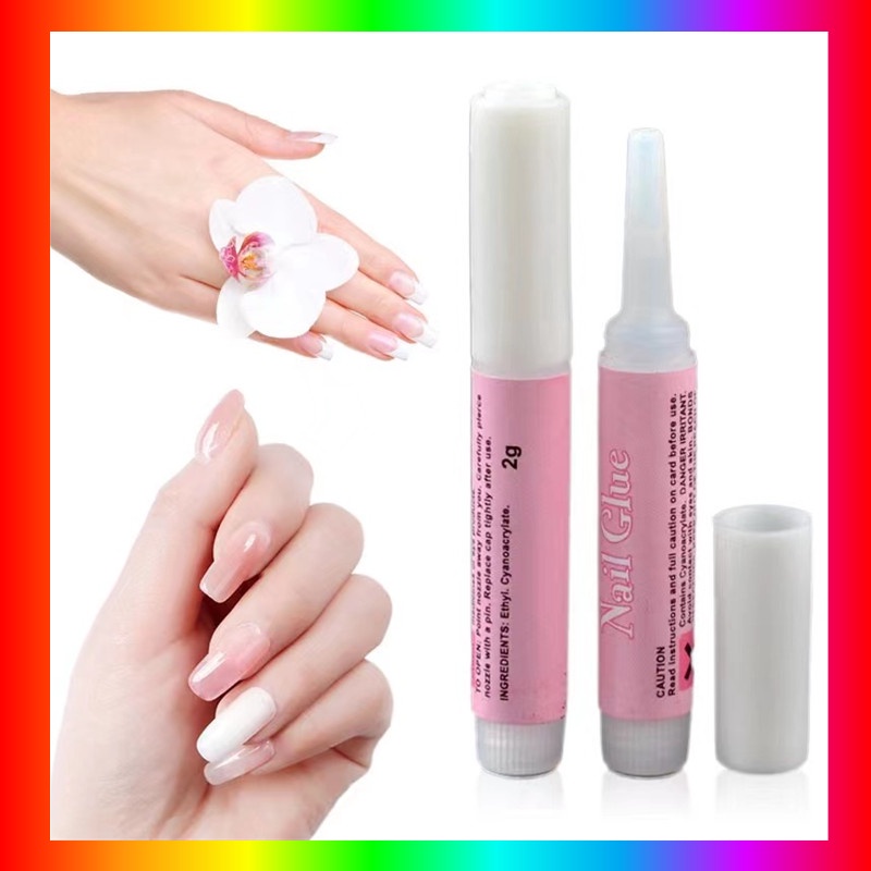 [9.9เก็บโค้ดส่งฟรีหน้าร้าน]กาวติดเล็บปลอม ติดอะไหล่ PVC ขนาด 2 กรัม 1 ชิ้น