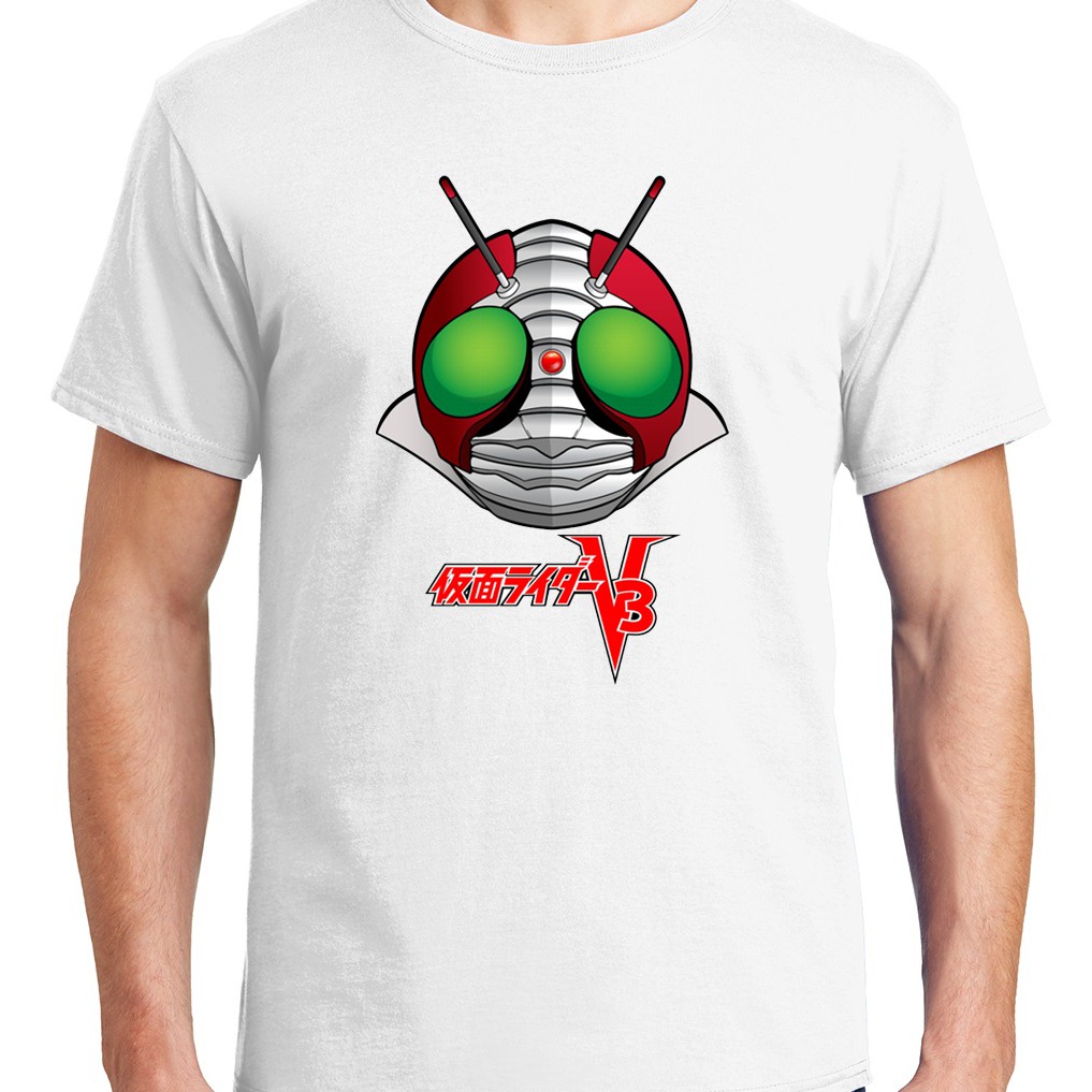 อะนิเมะมังงะ Kamen Rider X Kamen Rider 2-Go Kamen Rider V3 Black Blade เสื้อยืดผู้ชายผ้าฝ้าย