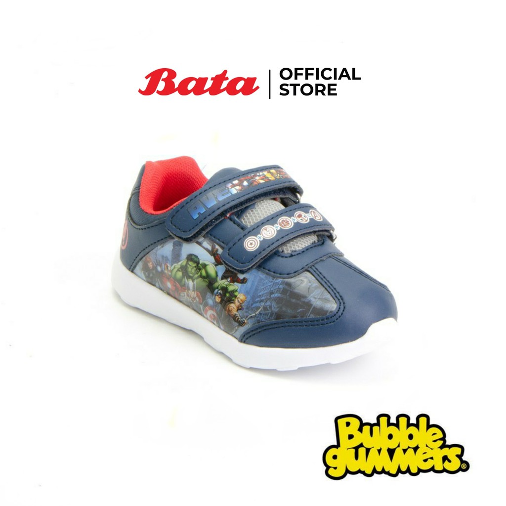 Bata BBG BOYS รองเท้าผ้าใบเด็ก ลาย MARVEL แบบแปะ สีน้ำเงิน ไซส์เด็กเล็ก รหัส 1412883