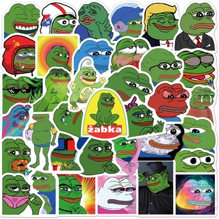 ❉ สติกเกอร์ กันน้ำ ลายการ์ตูน Pepe The Frog ซีรีย์ 02 จำนวน 50 ชิ้น/ชุด