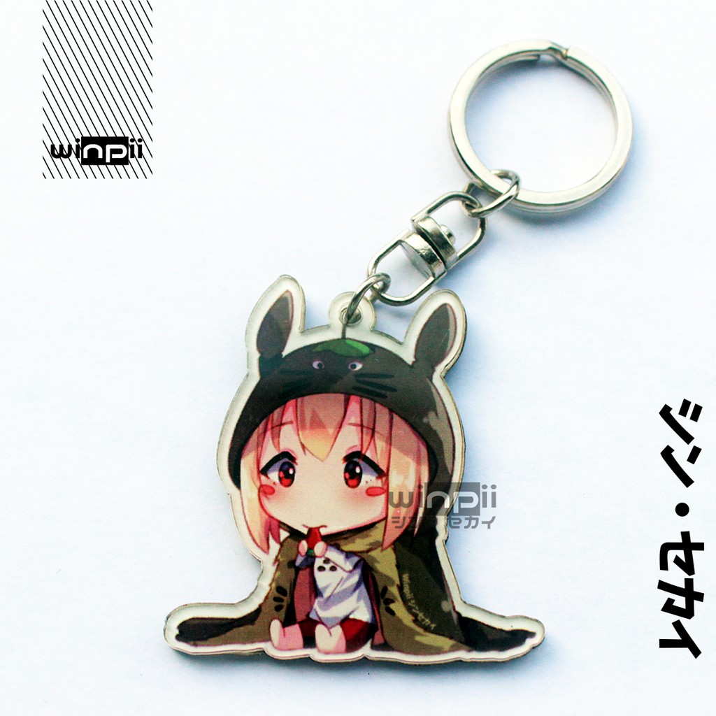 GANTUNGAN Umaru Totoro Coat อะนิเมะพวงกุญแจอะคริลิค Himouto Umaru-Chan