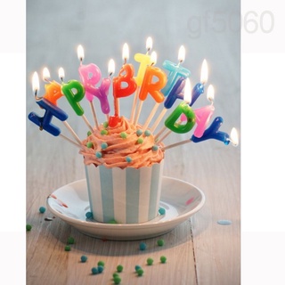 gf5060-เทียนแฟนซี HappyBirthday เทียนวันเกิด
