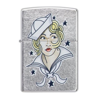 Zippo ไฟแช็กรุ่น 49789 Sailor Girl Tattoo Design รับประกันตลอดชีวิต นำเข้าและจำหน่ายโดยตัวแทนจำหน่าย