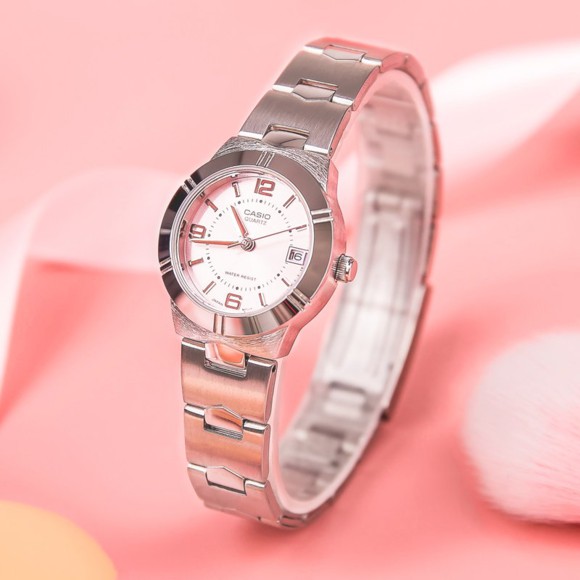นาฬิกา Casio รุ่น LTP-1241D นาฬิกาข้อมือผู้หญิง สายสแตนเลส -ของแท้ 100% รับประกัน 1 ปีเต็ม