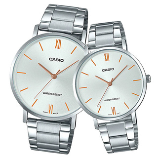 Win Watch shop นาฬิกา Casio รุ่น MTPVT01D7B นาฬิกาผู้ชาย สายแสตนเลส หน้าปัดขาว (รุ่นใหม่ล่าสุด) ประกัน CMG 1 ปีเต็ม