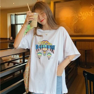 🌵Grace_chili🌵 เสื้อยืดสาวอวบ OversizesT-shirt เสื้อโอเวอร์ไซส์ผู้หญิง เสื้อยืด ลายการ์ตูน ผ่าข้าง2253/2254