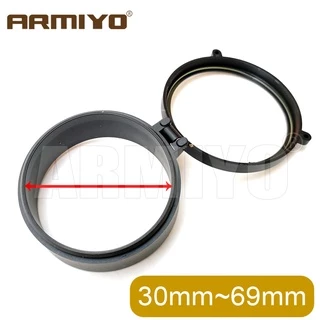 Armiyo 30 มม. ~ 69 มม.โปร่งใสดูนกกระจกขอบเขตฝาครอบเลนส์ Flip Up Quick ฤดูใบไม้ผลิหมวกป้องกันวัตถุประสงค์ฝาปิด Calibre