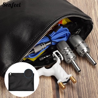 Seafeel_ กระเป๋าหนังเทียม แบบหนา สีดํา สําหรับเดินทาง