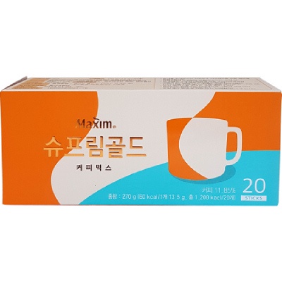 Maxim Supreme Gold Coffee Mix 20 sticks กาแฟ 3in1 กาแฟเกาหลี