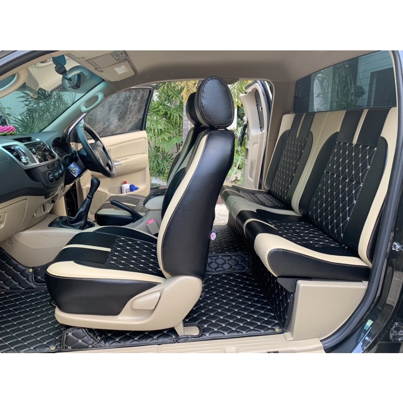 🔥เบาะแคป VIGO มีพนักพิง ฟองน้ำฉีด