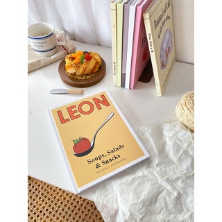 SALE พร้อมส่ง 〃สมุด cookbook ปกแข็ง〃สมุดเกาหลี Leon